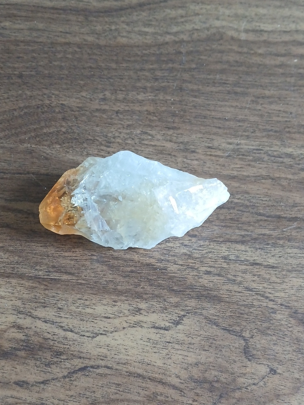 Citrine Crystal Decorative Accent - White & Amber Home Accent
